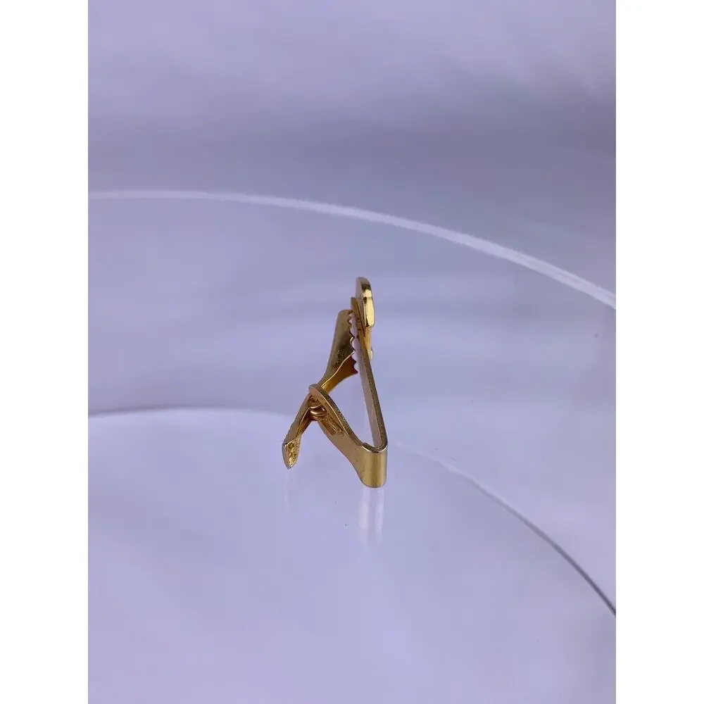 National Safety Council Safe Driver Award Tie Clip Bar 19 Year Gold Tone Vintage